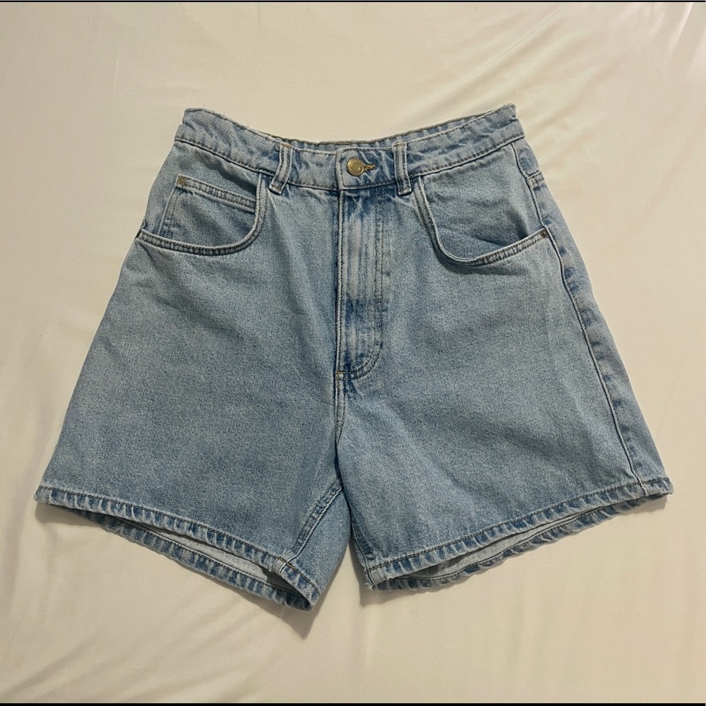 Zara High-waisted Mom Jean Shorts